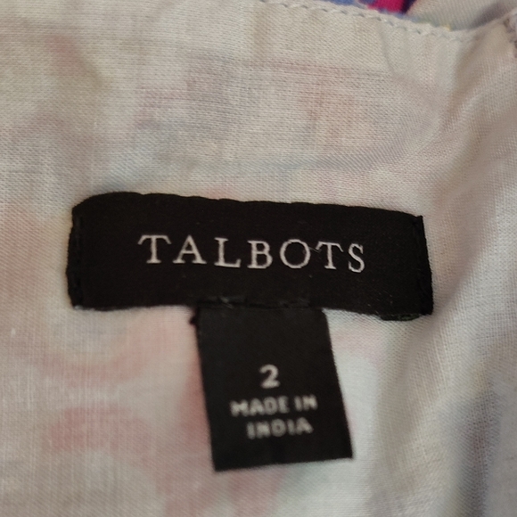 Talbots Pink and Blue Scoop Neck Maxi Sundress - Picture 6 of 12